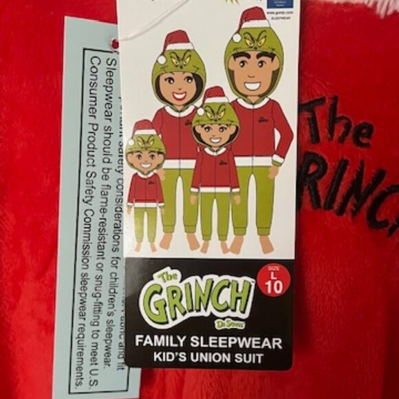 Dr. Seuss The Grinch Kid's Union Suit Pajamas - Picture 5 of 16